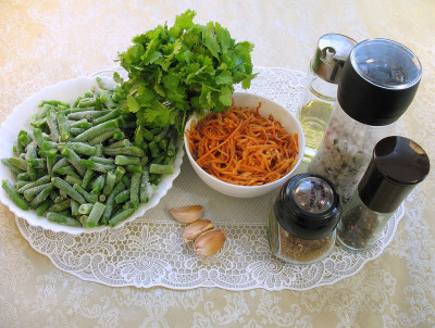 Рецепт салата из зеленой фасоли к шашлыку — фото продуктов