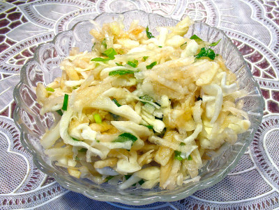 Салат из топинамбура с капустой рецепт с фото