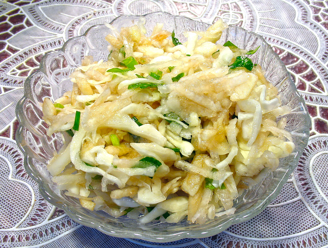 Приготовление салата из топинамбура: