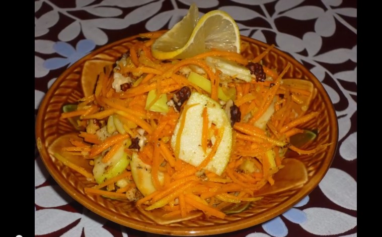 Рецепт салата из тыквы и яблок с фото и видео подсказками