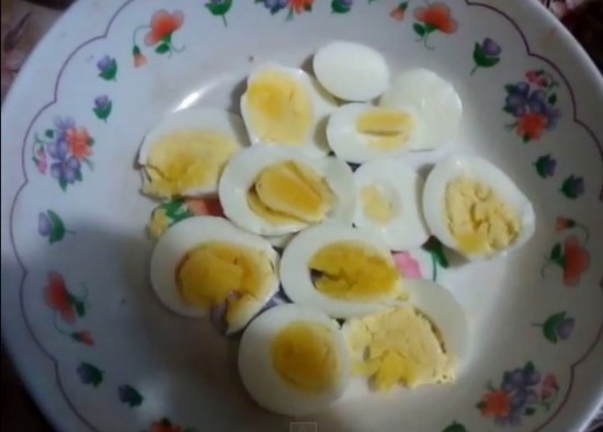 яйца, нарезка, дольки 