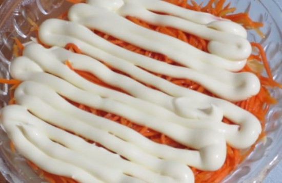 корейская морковь, майонез 