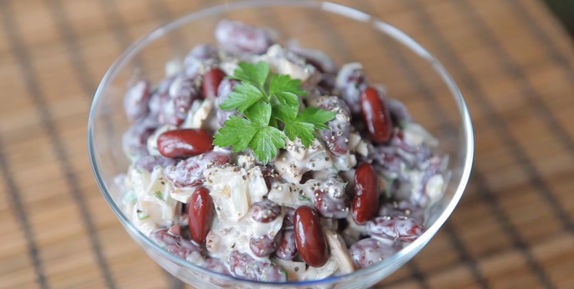 Салат из фасоли с грибами рецепт с очень вкусный с Салат из фасоли с грибами рецепт с очень вкусный с