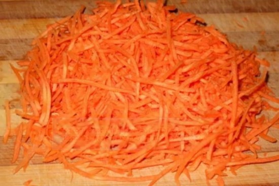 морковь, измельчение, тёрка 
