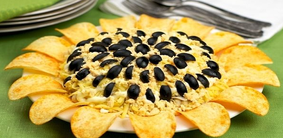 Салат ”Подсолнух” С Копчёной Курицей - Пошаговый Рецепт С Фото И Видео
